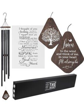 55” Deep Tone Memorial Wind Chime - Soothing Outdoor Decor & Sympathy Gift